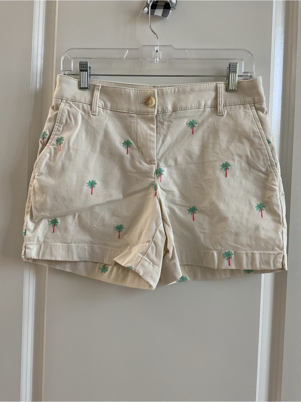 Tommy Bahama Beige Palm-Embroidered Women's Shorts